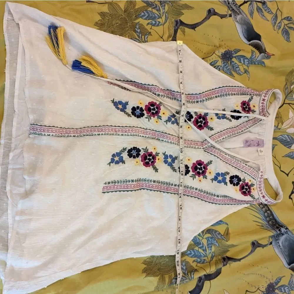 đ
şalya floral embroidered sleeveless blouse nwotâsizeâs - Picture 5 of 7